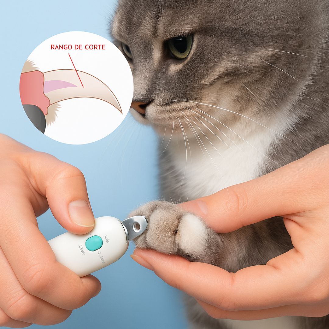 Combo Delantal + Cortaúñas Para Gatos